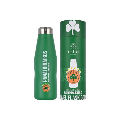 Estia Travel Flask Μπουκάλι Θερμός Panathinaikos BC 500ml