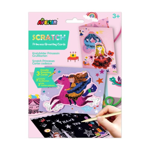 Avenir Ευχετήριες Κάρτες Scratch 4 Greeting Card Princesses