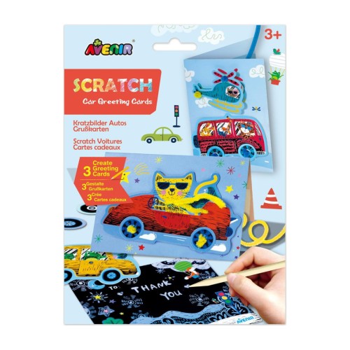 Avenir Ευχετήριες Κάρτες Scratch 4 Greeting Card Cars