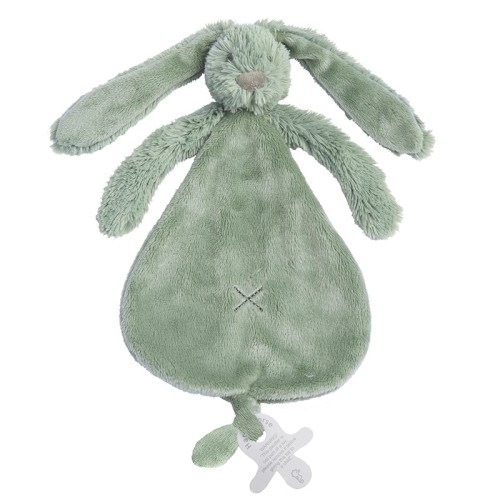 Happy Horse Πανάκι Παρηγοριάς με Θέση Πιπίλας Green Rabbit Richie 25εκ.