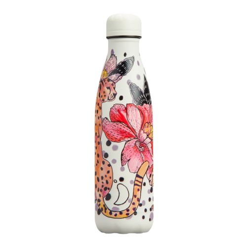 Chilly's Μπουκάλι Θερμός Tropical Cheetah Garden 500ml