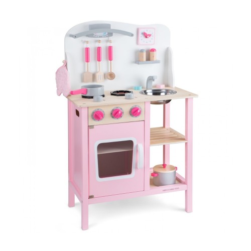 New Classic Toys Παιδική Κουζίνα Kitchenette Bon Appetit Pink 55x30x89εκ.