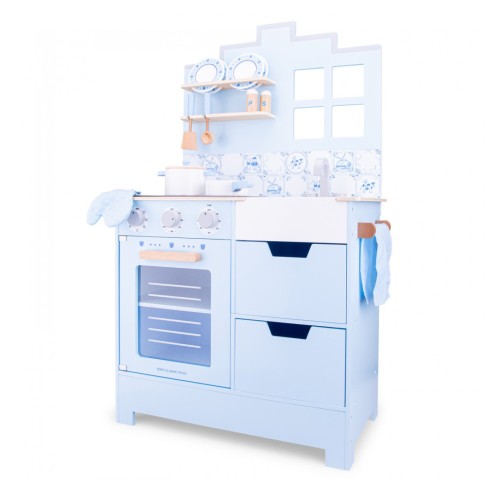 New Classic Toys Παιδική Κουζίνα Kitchenette Delft Blue 60x30x103εκ.