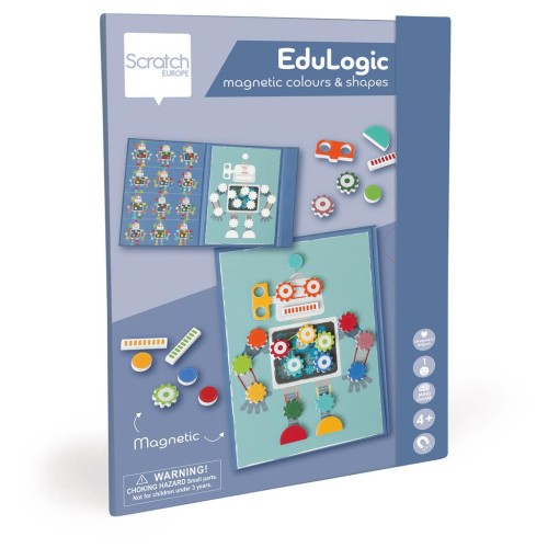 Scratch Edulogic Μαγνητικό Εκπαιδευτικό Βιβλίο Λογικής Χρώματα & Σχήματα Ρομπότ