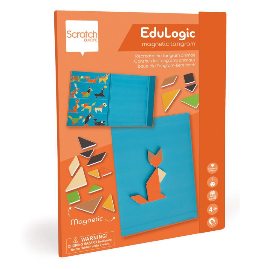 Scratch Edulogic Μαγνητικό Εκπαιδευτικό Βιβλίο Λογικής Χρώματα & Σχήματα Ζωάκια