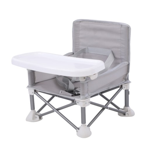 Babywise Μεταφερόμενο Καρεκλάκι Booster Φαγητού Pop Seat Booster Grey