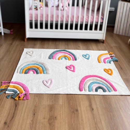 BabyBliss Βαμβακερό Πλενόμενο Χαλί Over The Rainbow 100x140εκ.