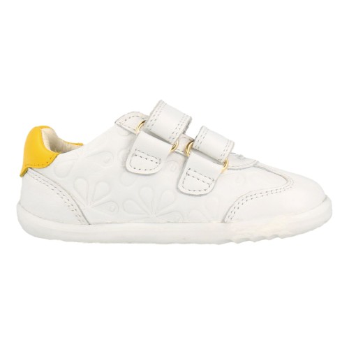 Bobux Βρεφικά Παπούτσια Step Up Sprite Embossed White + Yellow