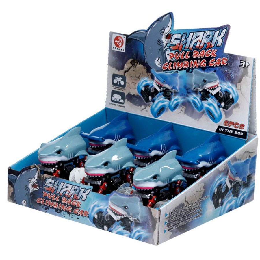 Puckator Αυτοκινητάκι Pull-Back Monster Truck Λευκός Καρχαρίας