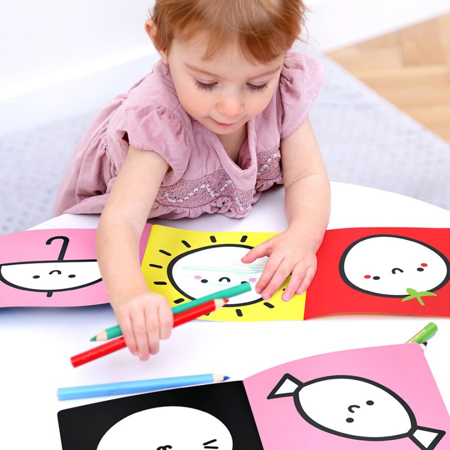 Banana Panda Βιβλία Ζωγραφικής Looong Coloring Books The White Grip Colors 2τμχ.