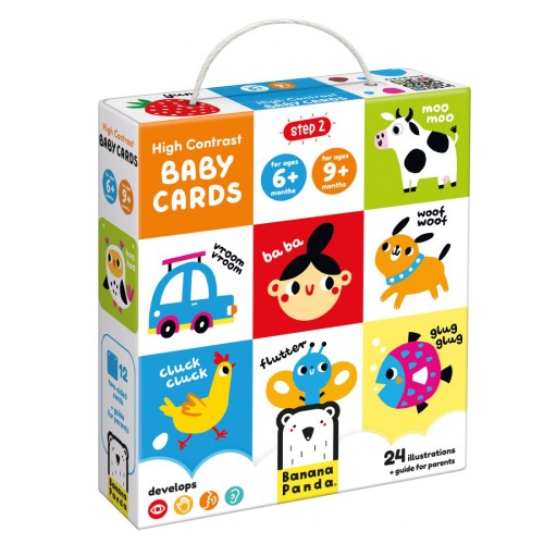 Banana Panda Εκπαιδευτικές Βρεφικές Κάρτες High Contrast Baby Cards