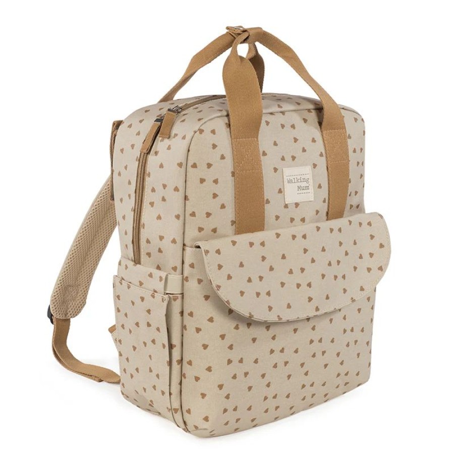 Walking Mum Τσάντα Αλλαξιέρα Backpack Poppy Cinnamon Hearts