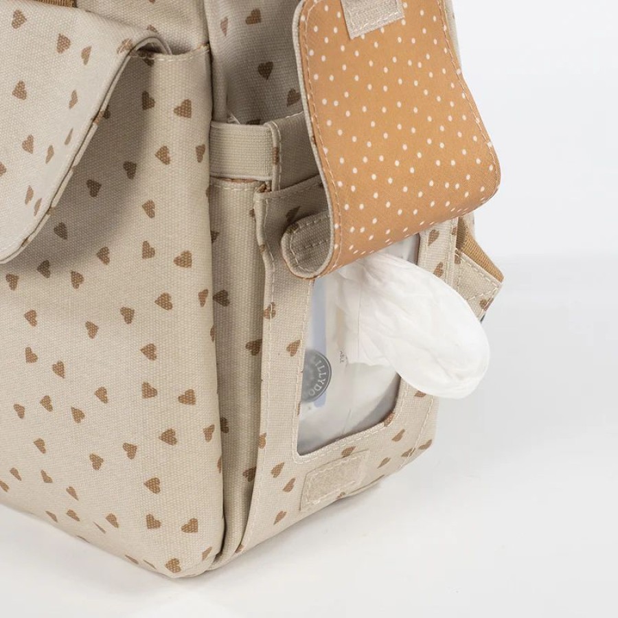 Walking Mum Τσάντα Αλλαξιέρα Backpack Poppy Cinnamon Hearts