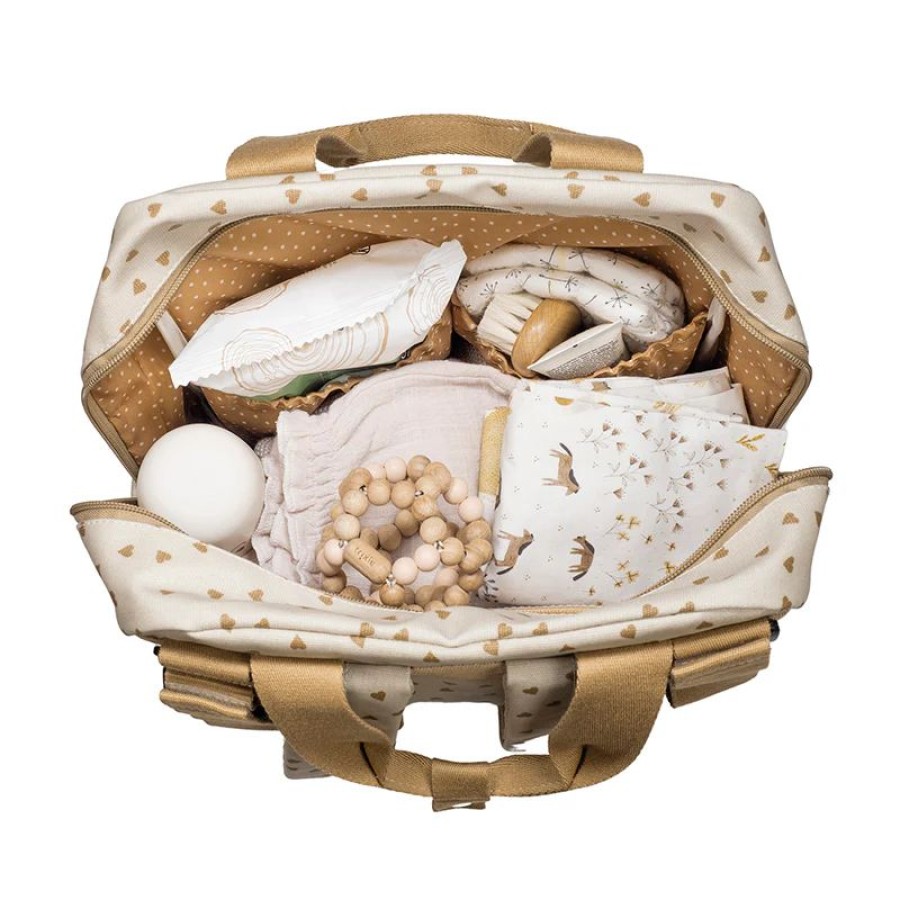 Walking Mum Τσάντα Αλλαξιέρα Backpack Poppy Cinnamon Hearts