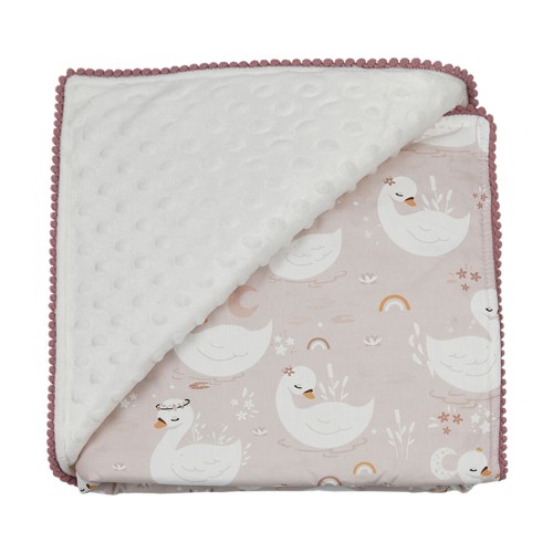 Bebe Stars Βρεφική Κουβέρτα Minky Swan 90x90εκ. 3143