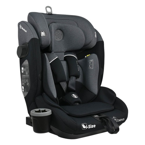 Bebe Stars Παιδικό Κάθισμα Αυτοκινήτου Compass Isofix i-Size Steel Grey 76-150cm 935-186