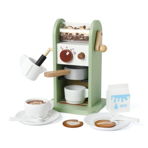 EliNeli Montessori Coffee Set Ξύλινη Παιδική Καφετιέρα Με Μύλο