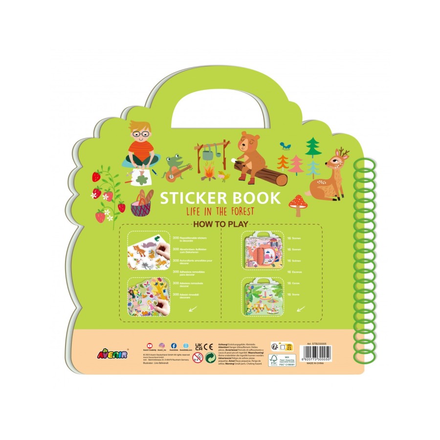 Avenir Βιβλίο με Αυτοκόλλητα Sticker Book Life In The Forest