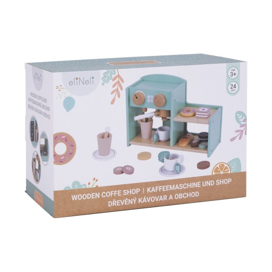 EliNeli Montessori Coffee Shop Set Ξύλινη Παιδική Καφετέρια