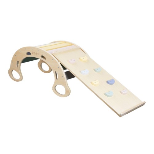 EliNeli Montessori Wooden Colors Ξύλινο Σετ Κούνια και Ράμπα Αναρρίχησης