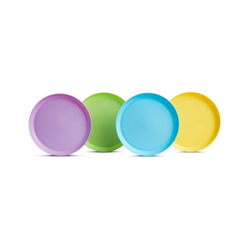 Munchkin Σετ 4 Παιδικά Πιάτα Φαγητού Modern Multi Plates Pastel