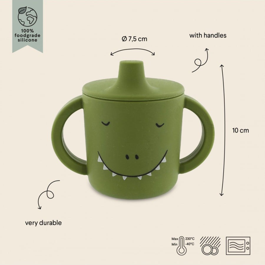 Trixie Εκπαιδευτικό Ποτηράκι Σιλικόνης Sippy Cup Mr. Dino
