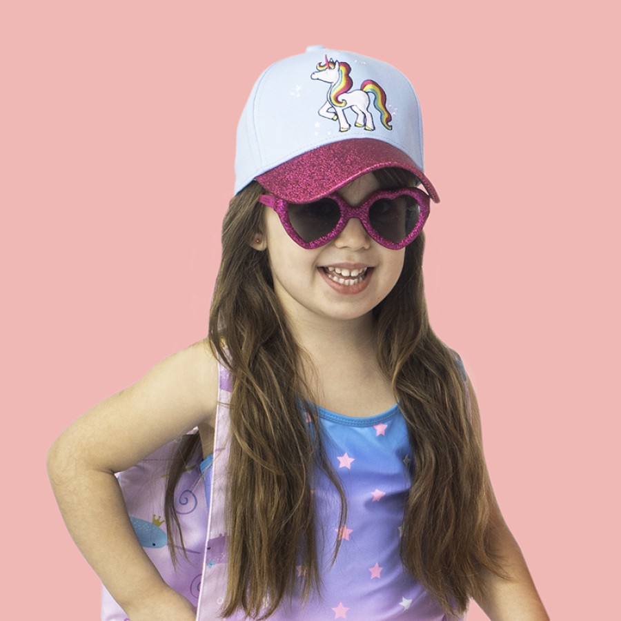 FlapJackKids Παιδικό Καπέλο Τζόκεϋ με Αντιηλιακή Προστασία UPF 50+ Unicorn