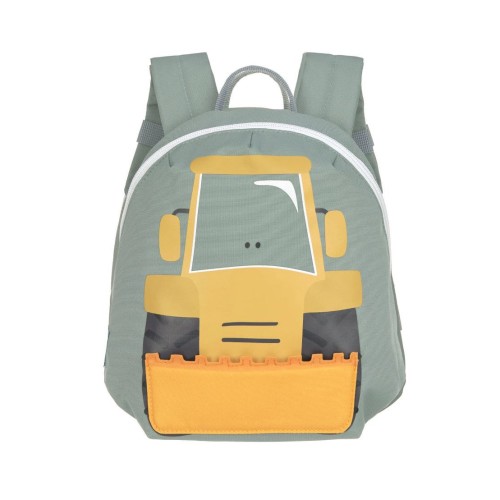 Lassig Tiny Backpack Μικρή Τσάντα Πλάτης Tiny Drivers Yellow Excavator