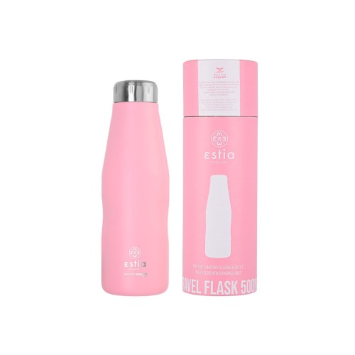 Estia Μπουκάλι Θερμός Travel Flask Save The Aegean Blossom Rose 500ml