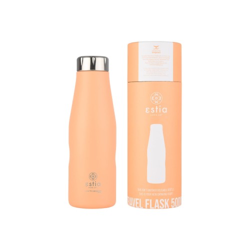 Estia Μπουκάλι Θερμός Travel Flask Save The Aegean Peach Fuzz 500ml