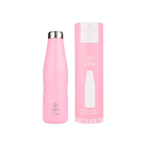 Estia Μπουκάλι Θερμός Travel Flask Save The Aegean Blossom Rose﻿﻿﻿﻿﻿﻿﻿﻿﻿﻿﻿ 750ml