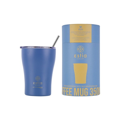 Estia Κούπα Θερμός Coffee Mug Save The Aegean 350ml Denim Blue