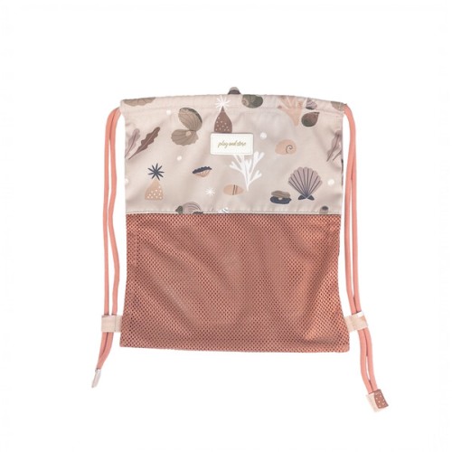 Play and Store Σακίδιο Πλάτης με Δίχτυ Backpack Shells Pink