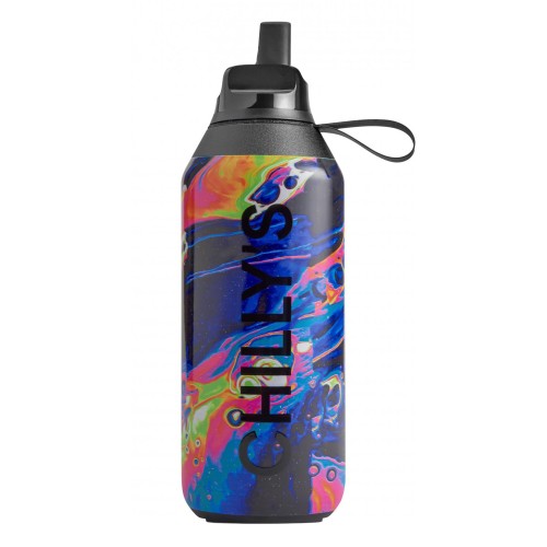 Chilly's Ανοξείδωτο Μπουκάλι Θερμός Series 2 Flip Dreamscape Neon Galaxy 500ml