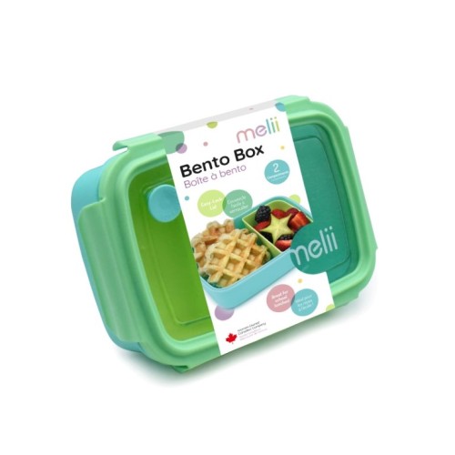 Melii Παιδικό Δοχείο Φαγητού Bento 2 θέσεων 880ml Light-Mint-Blue