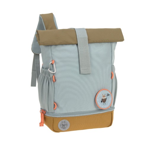 Lassig Παιδικό Σακίδιο Πλάτης Mini Rolltop Backpack Nature Light Blue