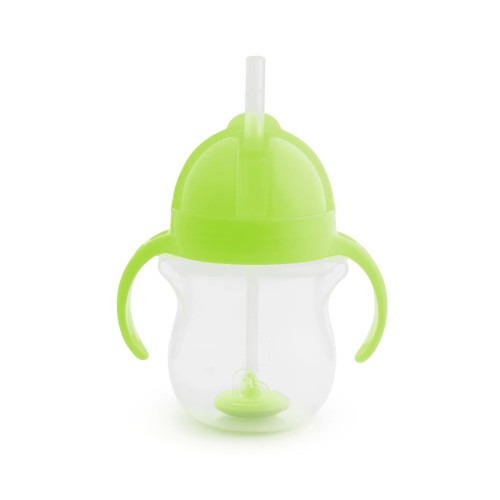 Munchkin Εκπαιδευτικό Ποτήρι με Καλαμάκι Tip & Sip Cup 207ml Green Pastel