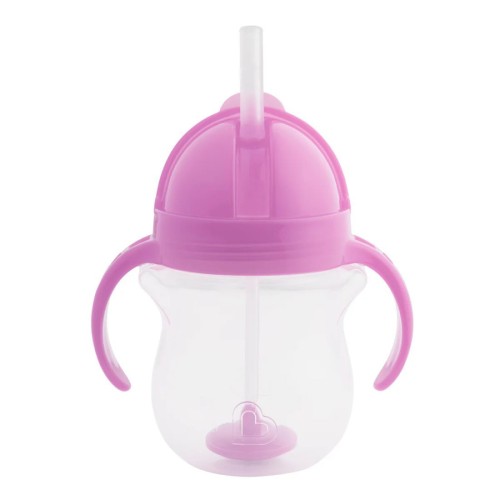 Munchkin Εκπαιδευτικό Ποτήρι με Καλαμάκι Tip & Sip Cup 207ml Purple Pastel