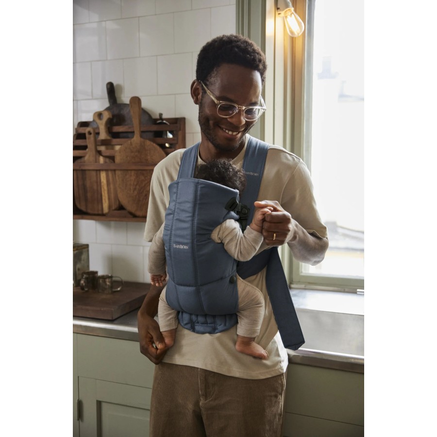 BabyBjorn Βρεφικός Μάρσιπος Mini Woven Vintage Indigo
