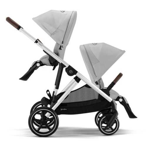 Cybex Gazelle S SLV Lava Grey Βρεφικό Καρότσι για Δίδυμα