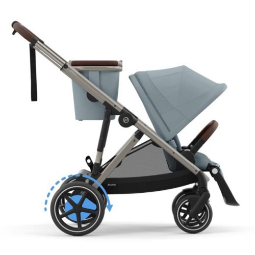 Cybex e-Gazelle S TPE Βρεφικό Καρότσι Διδύμων Stormy Blue-Light Blue