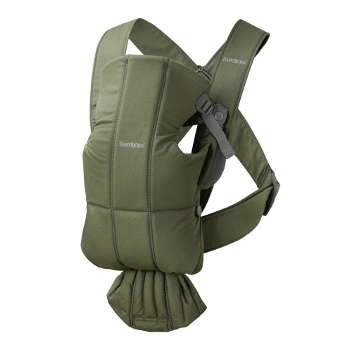 BabyBjorn Βρεφικός Μάρσιπος Mini Woven Dark Green