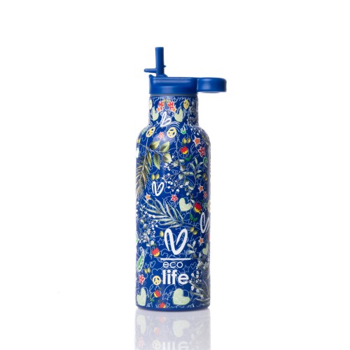 ﻿Ecolife x Vasiliki Παιδικό Παγούρι Θερμός Blue 500ml