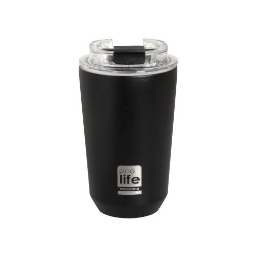 ﻿Ecolife Coffee Thermos Ανοξείδωτο Ποτήρι Θερμός Pure Black 360ml