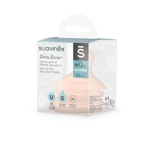 Suavinex Θηλή Anti Colic Zero 0m+ με Αργή Ροή 2τμχ.