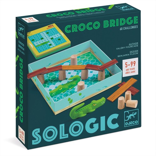 Djeco Επιτραπέζιο Παιχνίδι Λογικής Solologic Croco Bridge