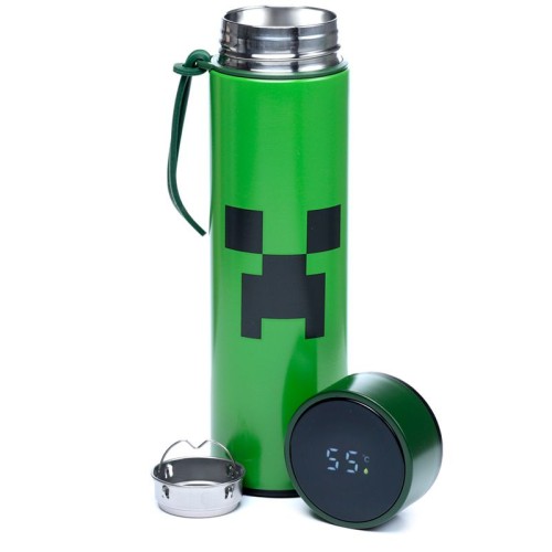 Puckator Παιδικό Θερμός Hot&Cold Minecraft Creeper 450ml με Ένδειξη Θερμοκρασίας