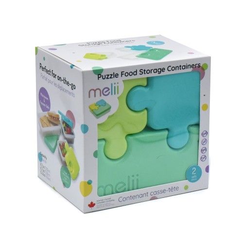 Melli Παιδικό Φαγητοδοχείο Puzzle Bento 2τμχ. Boys