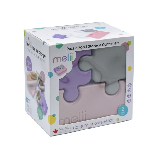 Melli Παιδικό Φαγητοδοχείο Puzzle Bento 2τμχ. Girls