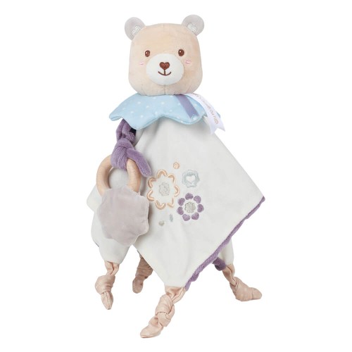 Bebe Stars Μαλακό Πανάκι Παρηγοριάς & Μασητικό Teddy Flower Nani Cuddle & Teether